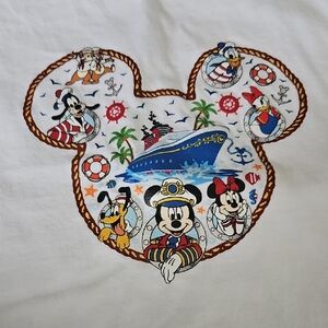Disney White Tee with Colorful Cruise Graphic